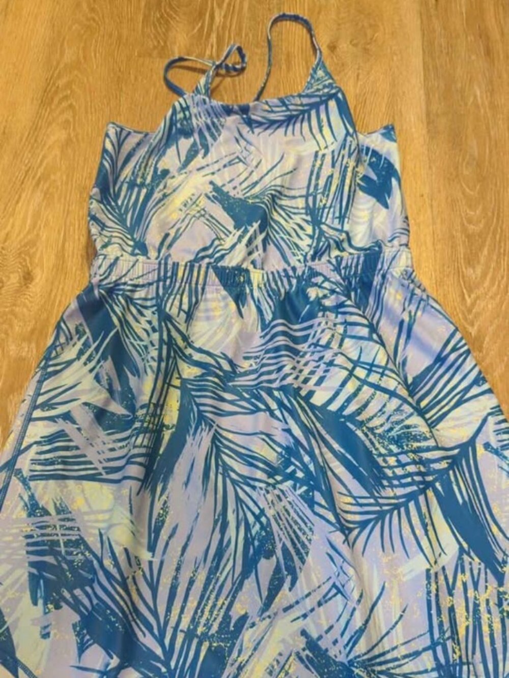 Ivivva girls size 10 tropical Palm Leaf Summer Dress